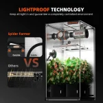 Світловідбиваюче покриття Mylar та кутовий елемент каркасу гроубоксу Spider Farmer